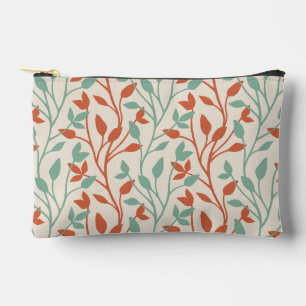 Pochette À Accessoires Motif de vigne botanique moderne orange et sauge
