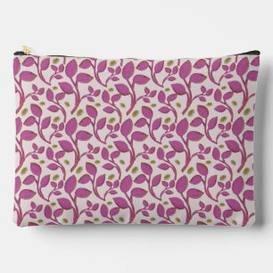 Pochette À Accessoires Motif de vigne botanique rose   Feuille florale él