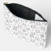 Pochette À Accessoires Motif de Visages d'Animaux Mignons (Ouvrir)