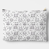Pochette À Accessoires Motif de Visages d'Animaux Mignons (Verso)