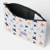 Pochette À Accessoires Motif de vol à plan élégant personnalisé (Ouvrir)