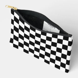 Pochette À Accessoires Motif d'échecs À damiers noir et blanc