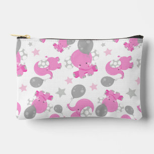 Pochette À Accessoires Motif Des Eléphants Roses, Eléphants Mignons, Étoi