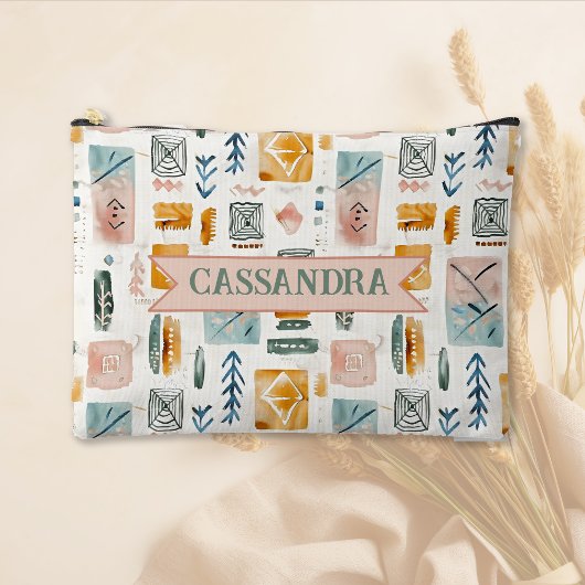 Pochette À Accessoires Motif des flèches et des sites boho doux
