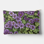 Pochette À Accessoires Motif des fleurs de violet d'Afrique (Verso)