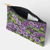 Pochette À Accessoires Motif des fleurs de violet d'Afrique (Ouvrir)