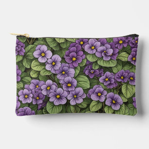 Pochette À Accessoires Motif des fleurs de violet d'Afrique