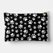 Pochette À Accessoires Motif des pattes, Empreintes de pattes, noir et bl (Verso)