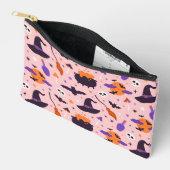 Pochette À Accessoires Motif d'Halloween mou et rose (Ouvrir)