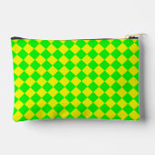 Pochette À Accessoires Motif diamant jaune-vert Checker (Verso)