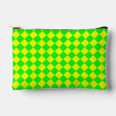 Pochette À Accessoires Motif diamant jaune-vert Checker (Recto)