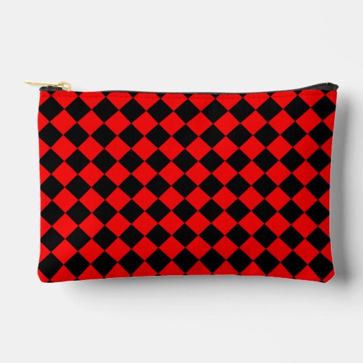 Pochette À Accessoires Motif diamant Red Black Checker (Recto)