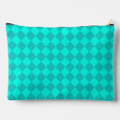 Pochette À Accessoires Motif diamant turquoise Checker (Verso)