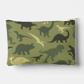 Pochette À Accessoires Motif Dinosaure, Silhouette Dinosaure, Dino Vert (Verso)