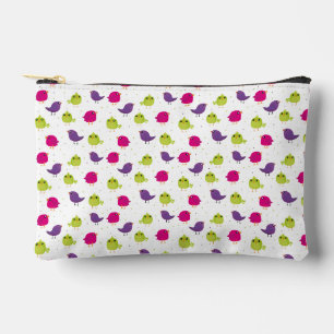 Pochette À Accessoires Motif d'oiseaux mignons colorés