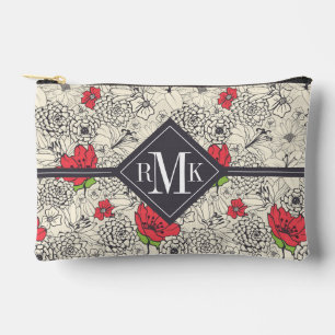 Pochette À Accessoires Motif du jardin de fleurs de pavot