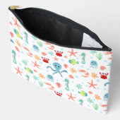 Pochette À Accessoires Motif du monde marin (Ouvrir)