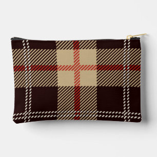 Pochette À Accessoires Motif élégant géométrique écossais vintage