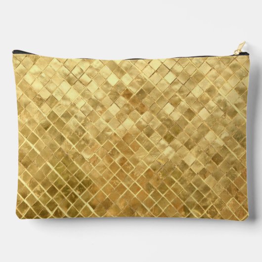 Pochette À Accessoires Motif en carreaux d'or chatoyant (Verso)