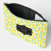 Pochette À Accessoires Motif en feuille de citron doux personnalisé (Ouvrir)