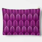 Pochette À Accessoires Motif en plumes Art Déco, Amethyst violet (Verso)