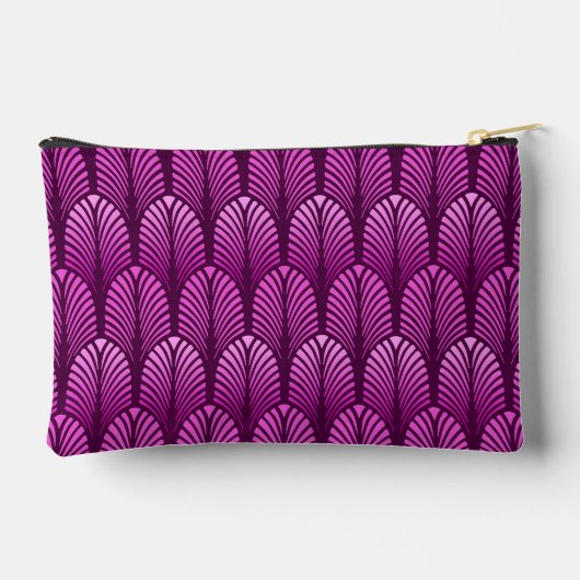 Pochette À Accessoires Motif en plumes Art Déco, Amethyst violet (Verso)