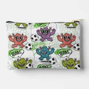 Pochette À Accessoires Motif Enfants de Football de Monstre Drôle
