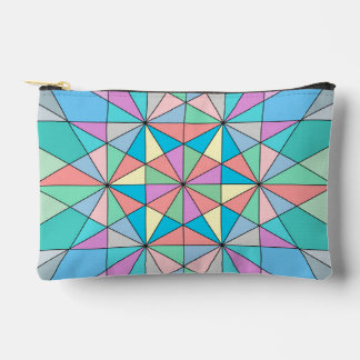 Pochette À Accessoires Motif étoile triangle mosaïque pastel coloré