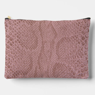 Pochette À Accessoires Motif faux serpent rose