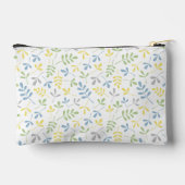 Pochette À Accessoires Motif Feuille assisté bleu vert gris jaune blanc (Verso)