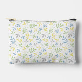 Pochette À Accessoires Motif Feuille assisté bleu vert gris jaune blanc (Recto)