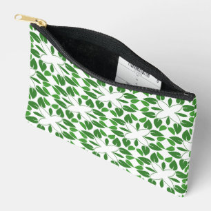 Pochette À Accessoires Motif Feuille, Motif De Feuilles, Feuilles Verts