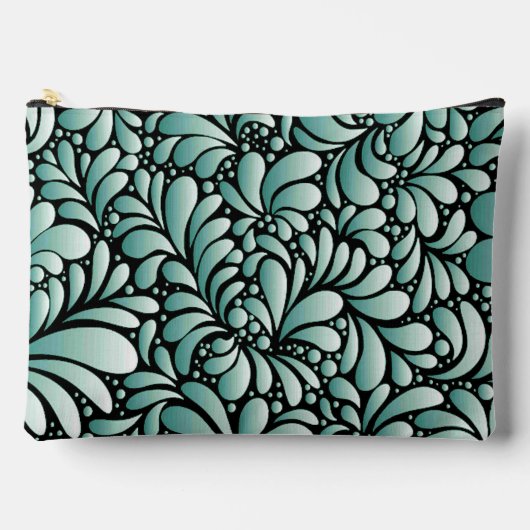 Pochette À Accessoires Motif Fleur désirable en Minty Green (Recto)