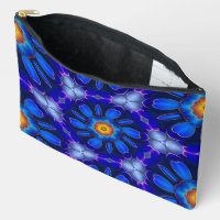 Motif Fleurs bleues Abstraites