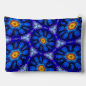 Pochette À Accessoires Motif Fleurs bleues Abstraites (Verso)