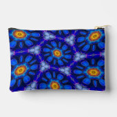 Pochette À Accessoires Motif Fleurs bleues Abstraites (Verso)