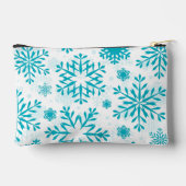 Pochette À Accessoires Motif Flocon de Neige Bleu (Verso)