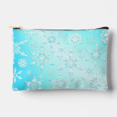Pochette À Accessoires Motif Flocons de Neige Cristallins (Recto)