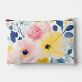 Pochette À Accessoires Motif Floral Aquarelle moderne (Verso)