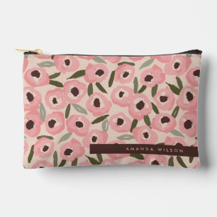 Pochette À Accessoires Motif floral audacieux et encre   Botanique dessin