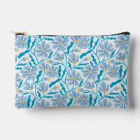 Motif floral bleu du milieu du XXe siècle