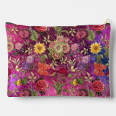 Pochette À Accessoires Motif floral monogramme de fleurs violettes rose c (Verso)