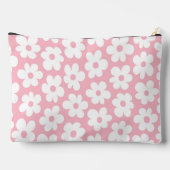 Pochette À Accessoires Motif Floral Mood rose et blanc (Verso)