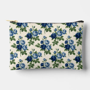 Pochette À Accessoires Motif floral Rose Bleue