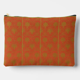 Pochette À Accessoires Motif Floral Rose Et Or