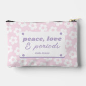 Pochette À Accessoires Motif floral rose pastel féminin Période (Verso)