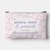 Pochette À Accessoires Motif floral rose pastel féminin Période (Recto)