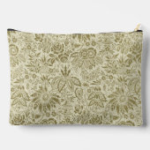 Pochette À Accessoires Motif Floral Vert Sage Antique Damas (Verso)