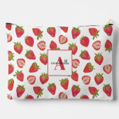 Pochette À Accessoires Motif fraise monogram prénom (Verso)
