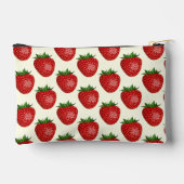 Pochette À Accessoires Motif fraises, fraises rouges, fruits, feuilles (Verso)